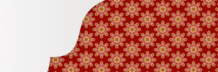 Modern Abstract Arabic seamless pattern red colorful design background