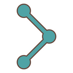 Computer technology  sharing link  flat vector icons for social media marketing business and technologies