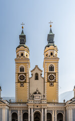 Fototapeta na wymiar Bell Towers of the Brixen/Bressanone Cathedral