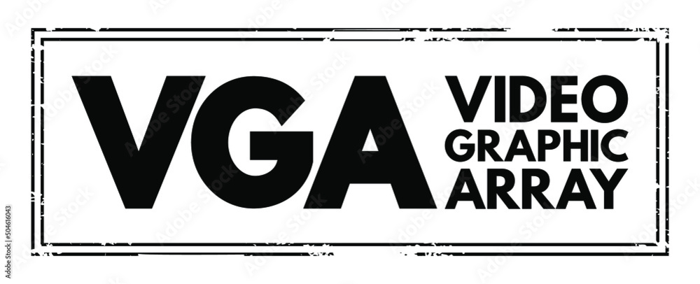 Poster vga video graphic array - video display controller and accompanying de facto graphics standard, acro