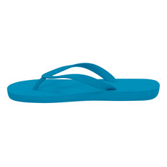 This Side View Fabulous Flip FLops Mockup In Scuba Blue Color, is a simple blank template and prepared to use.