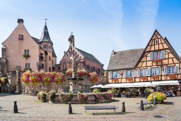 Half-timbered houses in Eguisheim, Alsace, France