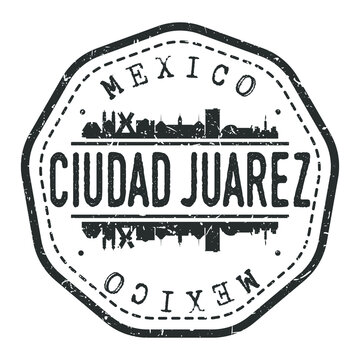 Juárez, Nuevo Leon, Mexico Stamp Skyline Postmark. Silhouette Postal Passport. City Round Vector Icon. Vintage Postage Design.