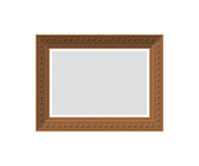 Empty picture frame. Isolated. Flat style.
