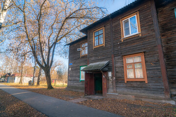old house in autumn in russia