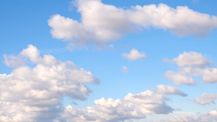 Naklejka na ściany i meble blue sky background with tiny clouds