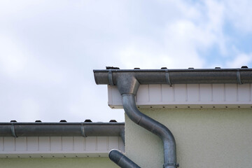 Gutter on a house roof