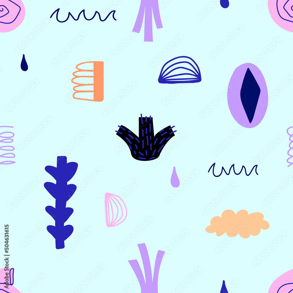 Aufkleber seamless vector pattern with abstract trendy elements.