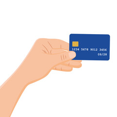 A bank card in a person's hand.
