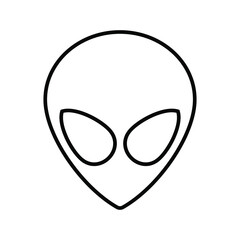 Alien icon. Alien head symbol for apps and websites. Vector illustration isolated on background. Vector EPS 10