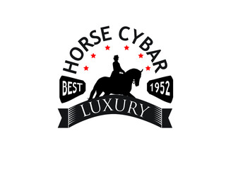 Horse And Rider vector part and Vector Illustration Horse Riders. Horse Race Logo Images .EPS