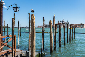 Gondolas around Venice