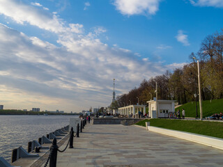 Clouds, a river and a beautiful embankment