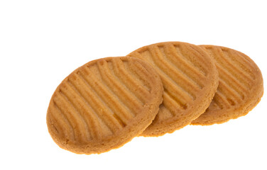 butter round cookies isolated