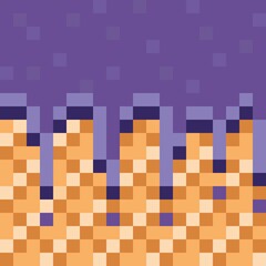 Grape-coated wafers seamless pattern pixel art. Vector background.