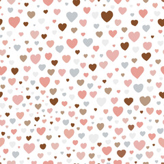 cut seamless hand drawn pattern with heart,Botanical,Vector illustration for wedding and valentine day design.