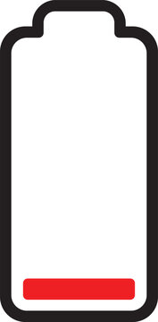 recommend clip art: low battery vector flat icon, no charge, recharge point, rechargeable battery icon, outline 