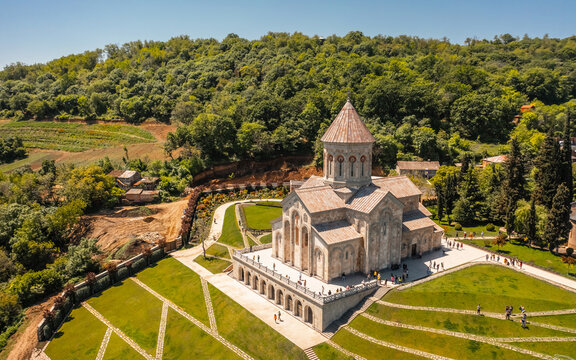 Aerial view of Bodbe Convent in Sighnaghi