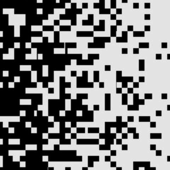 White and black halftone background pixel art.	