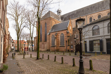Fototapeta na wymiar Peter's Church in the center of the city of Utrecht in the Netherlands.