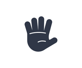 Hand with Fingers Splayed Gesture Emoticon. Vector Hand with Fingers Splayed Emoji