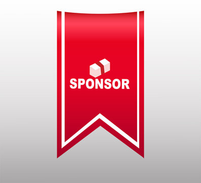 Red Flat Web Banner For Sponsor