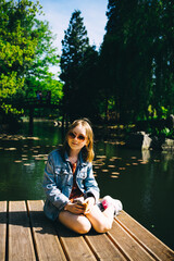 person sitting on a bench