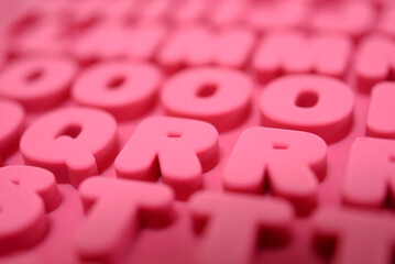 Moule silicone alphabet rose