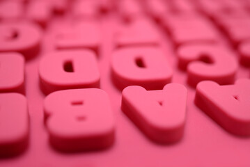 Moule silicone alphabet rose
