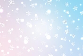 Naklejka na ściany i meble Light Pink, Blue vector backdrop in holiday style.