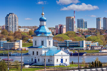 Fototapeta na wymiar Assumption Church symbol of Cheboksary, Chuvash Republic, Russia.