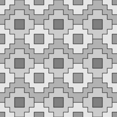 Obraz premium Inca crosses seamless pattern. Ethnic ornament. Folk background. Geometric wallpaper. Grid image. Tribal motif. Ancient mosaic. Digital paper, web design, textile print, abstract. Vector artwork