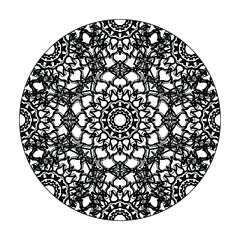Vector round abstract circle. Mandala style.