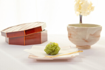 和菓子とお抹茶のイメージ