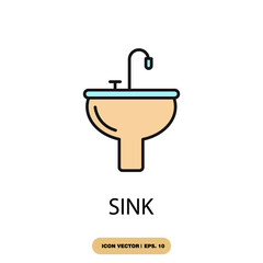 sink icons  symbol vector elements for infographic web