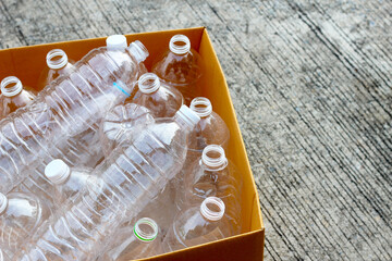 Empty drink bottles. Plastic waste