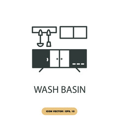 wash basin icons  symbol vector elements for infographic web