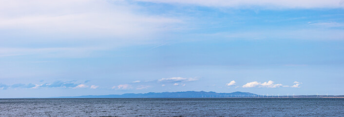 (青森県ｰ風景パノラマ)藩境塚から望む下北半島側風景