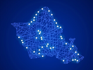 Communication network map of O'ahu