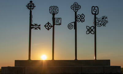 Naklejka premium silhouette of the city