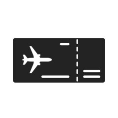 flight ticket icon. travel and tourism symbol. aviation transport services. isolated vector image