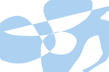 Light sky blue shapes in white background. Abstract illustration.