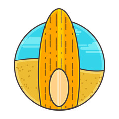 summer icon, surfboard icon, mobile and info-graphic