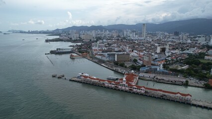 Georgetown, Penang Malaysia - May 13, 2022: The Swettenham Cruise Ship Terminal with Some Cruise...