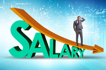 Salary inflation concept in crisis