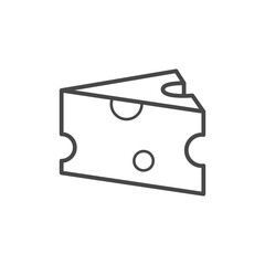 Vector linear icon with cheese