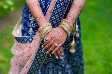 Fototapeta na wymiar Indian wedding henna mehendi mehndi hands close up