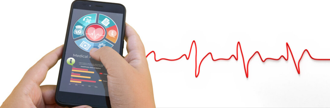 Health app with heartbeat