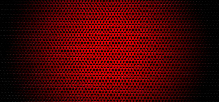 red seamless illustration background with dots and black gradient pattern.