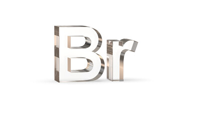 Belarusian ruble or BYR currency symbol of Belarus made with Glass - 3d Illustration, 3d rendering